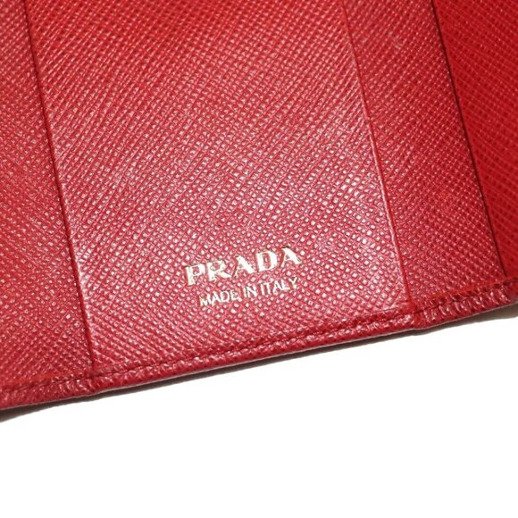 Prada Saffiano Leather Red Key Holder Wallet - Picture 11 of 15